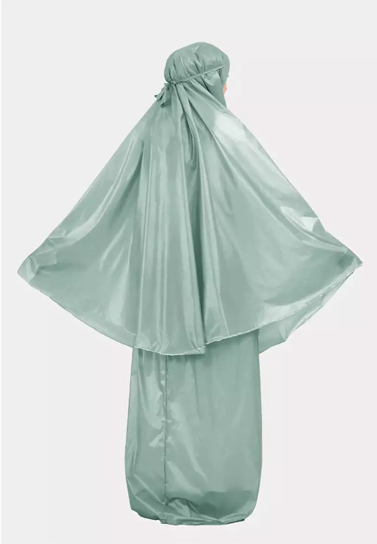 Zelena - Jayda Travel Prayer Set | Mukena Dewasa Basic Resleting 2in1 - Matcha