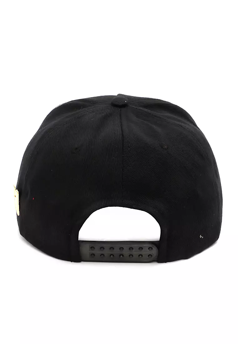 Gemp Cap Snapback Unisex Motif Garix Resizable Strap Material Cotton ORIGINAL - Black