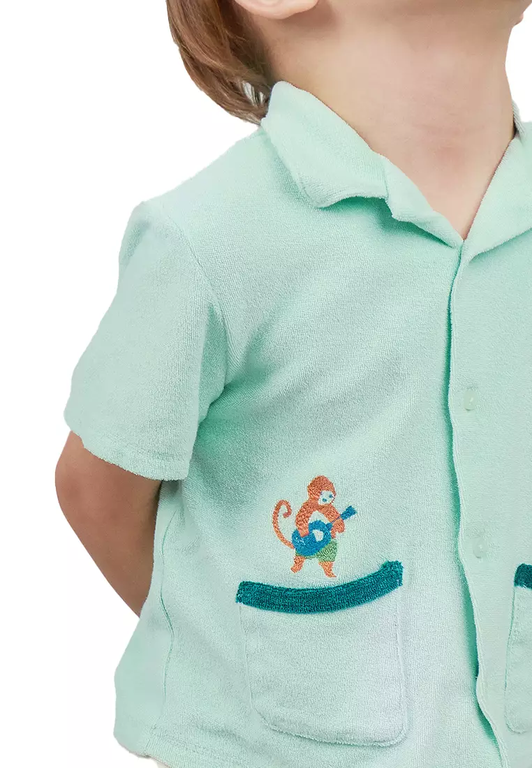 Baby Boys Embroidered Towel Terry Polo