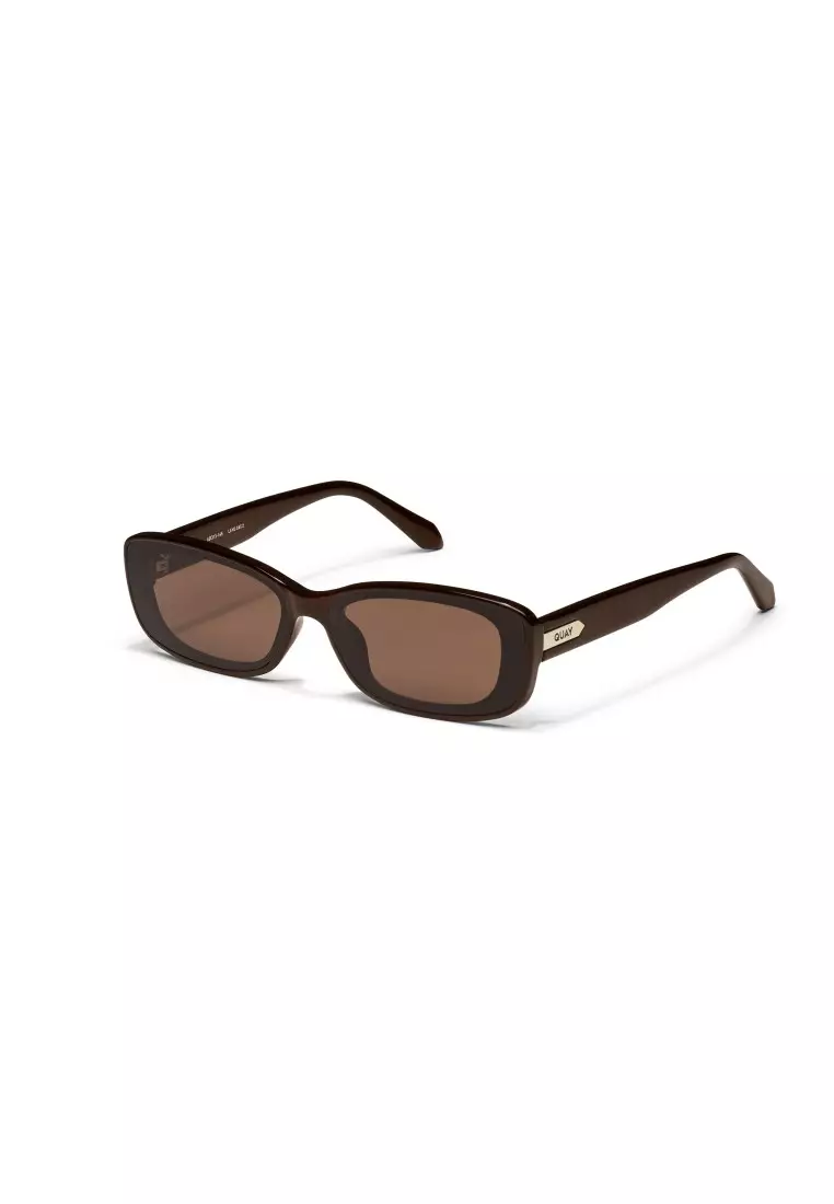 QUAY Vibe Check Sunglasses - Chocolate/Brown