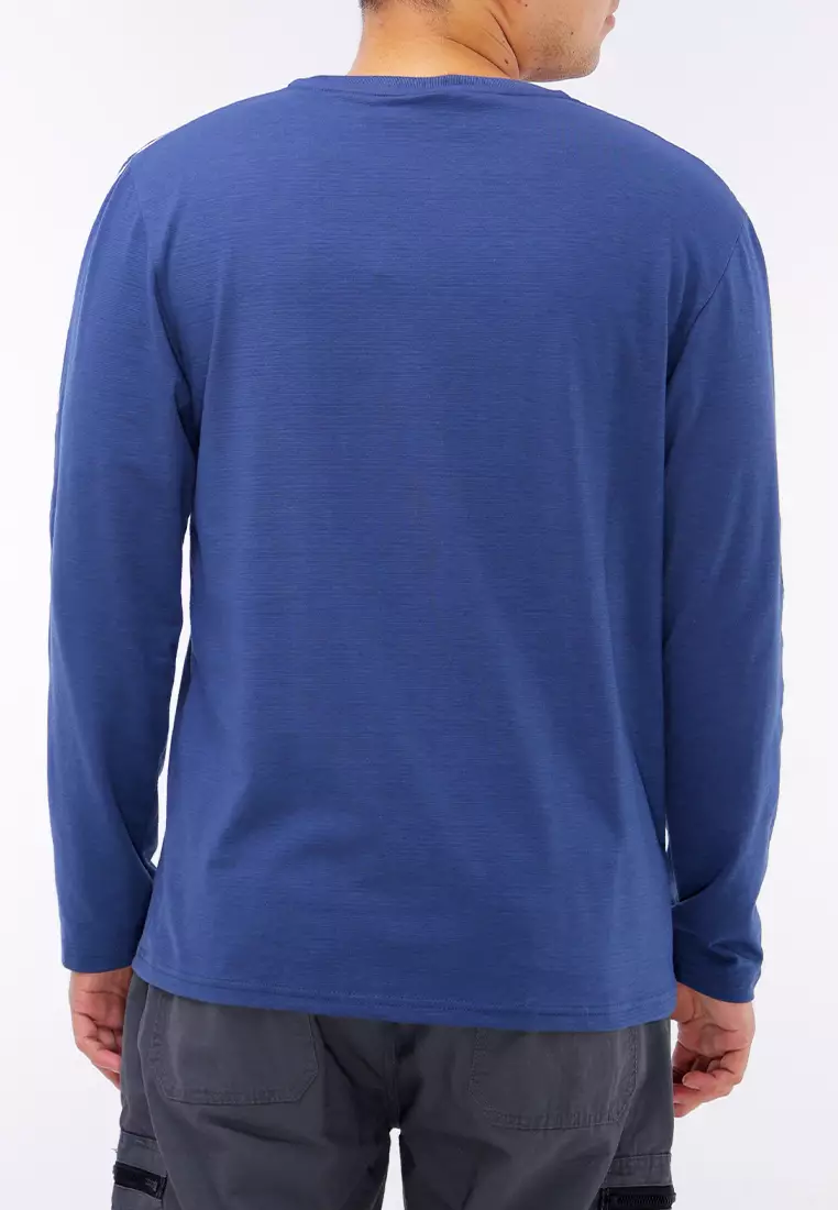 Round Neck Streaky Long Sleeve