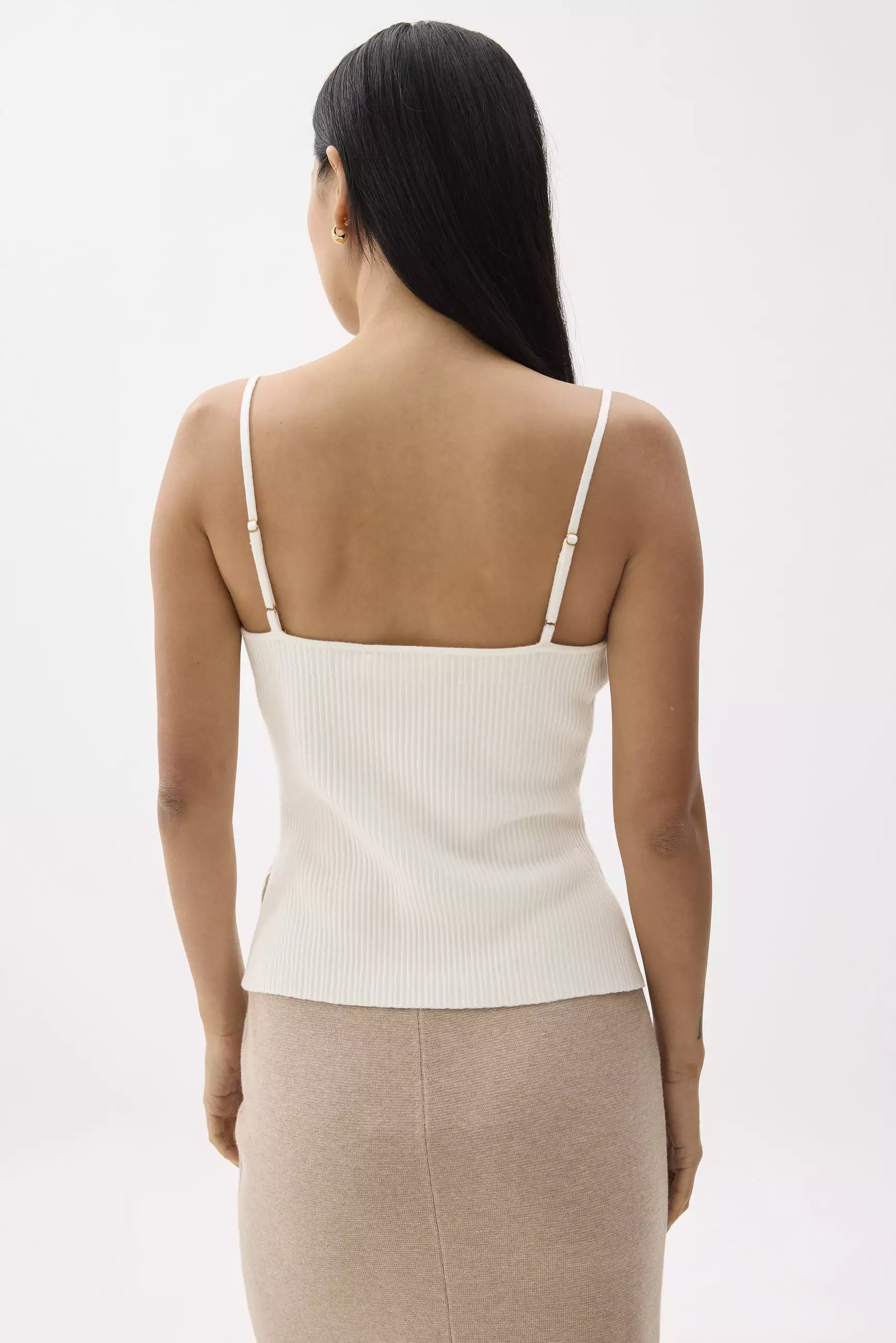 Atasan Wanita - Kendra Contour Knit Camisole Top