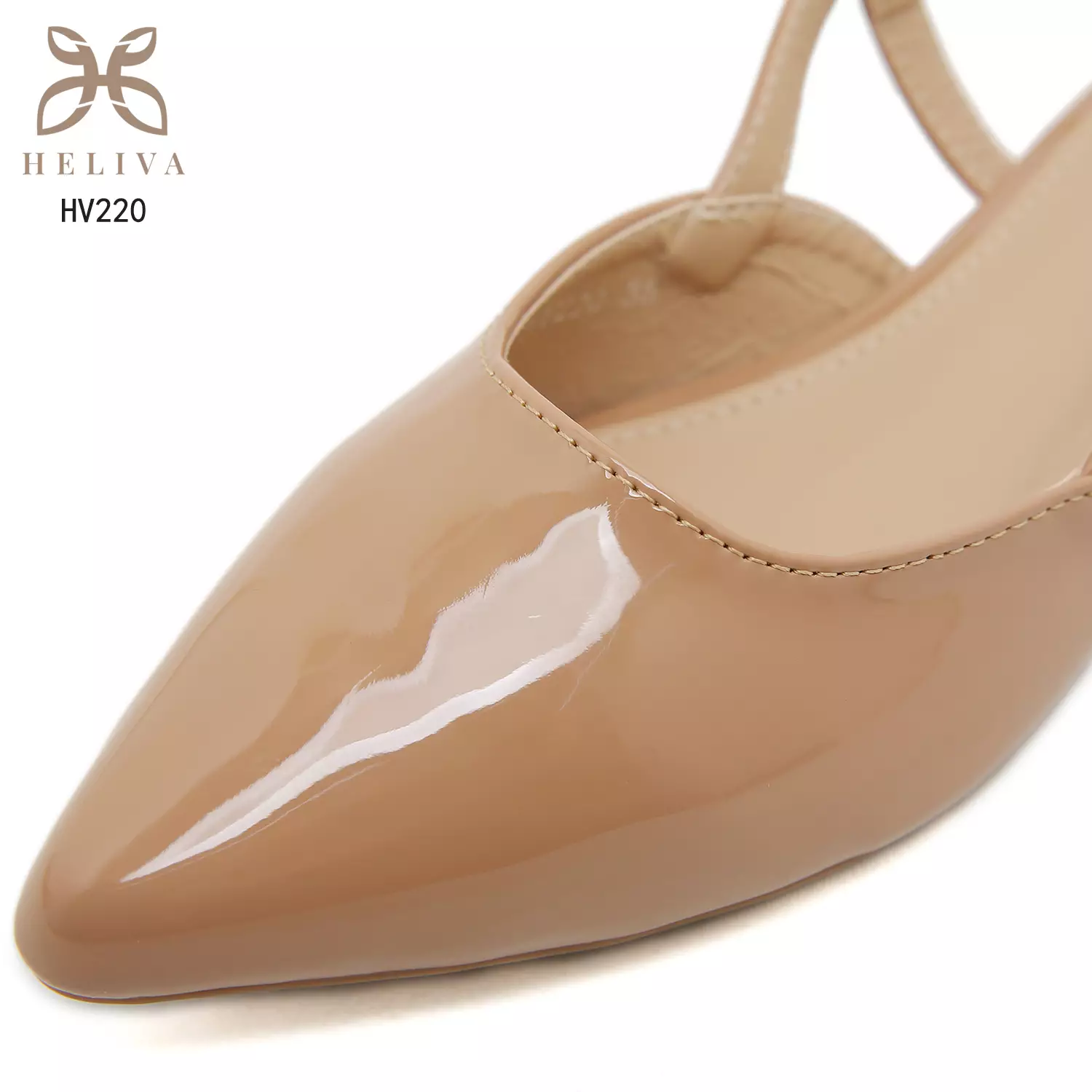 HELIVA LYSANDRA Slingback Flats 2cm Premium Pointed Toe Glossy Series HV220