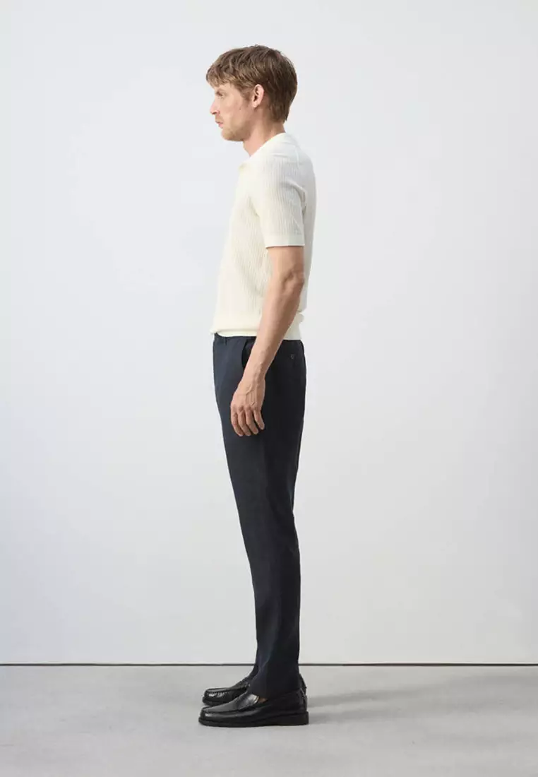 Slim-Fit 100% Linen Trousers
