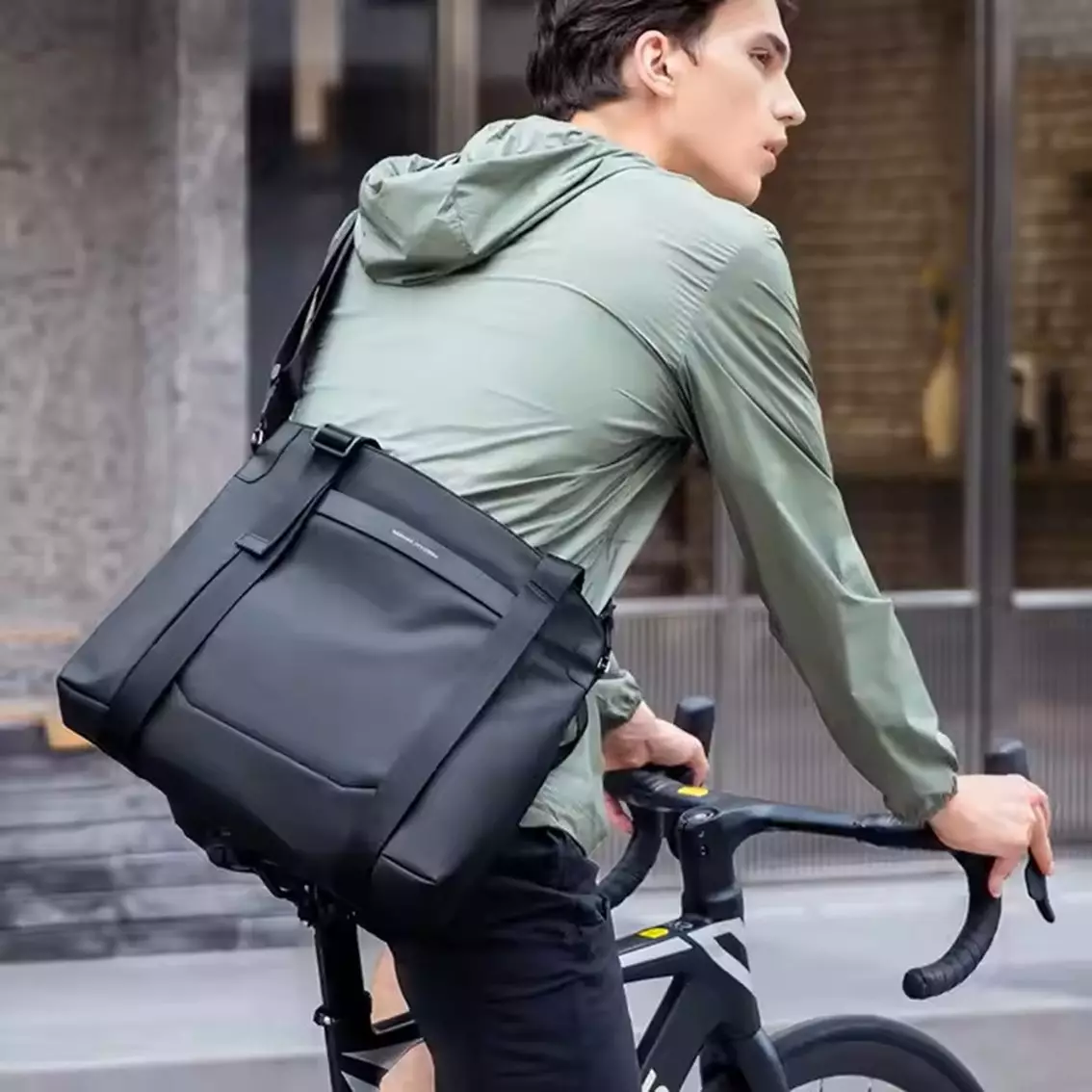 Mark Ryden Tas Jinjing Sling Shoulder Messenger Bag Briefcase Selempang Kerja Kantor Bisnis Laptop MR569-GREEN