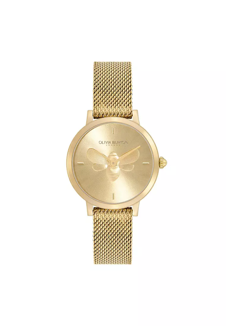 Olivia burton winter on sale garden rose gold mesh