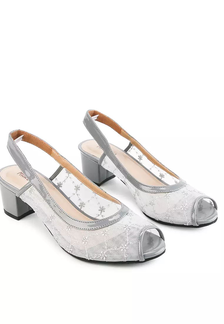 Sena Sepatu Sandal Mesh Wanita Hak 5 cm