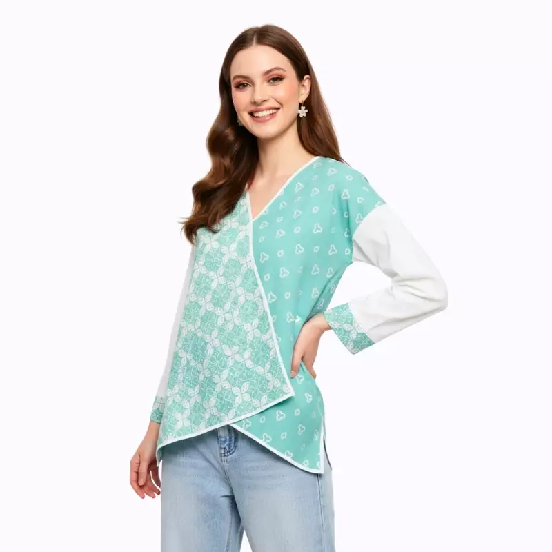 Blouse Batik Wanita - Atasan Batik - Bhatara Batik Fitria - Baju Batik Modern Lengan Panjang