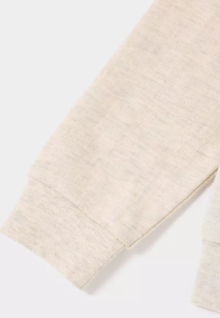 Drake Oatmeal Eagle embroidered tee