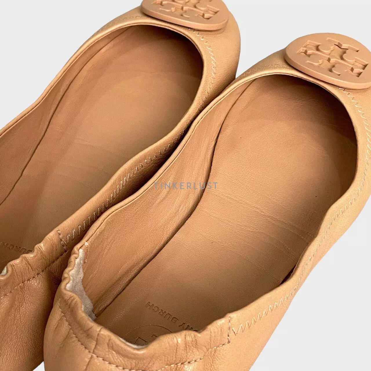 Jual Tory Burch PRELOVED Tory Burch Minnie Travel Ballet Logo
