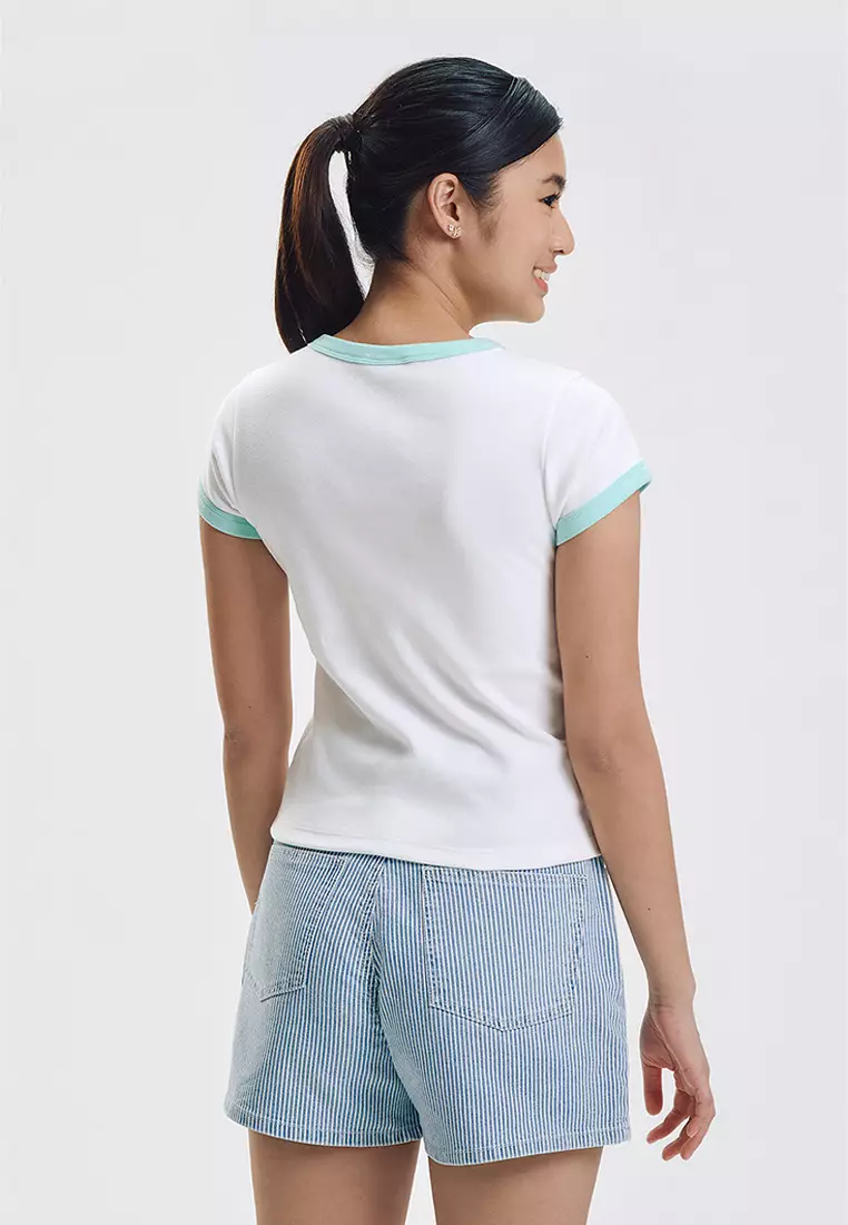 Slim Ringer Graphic T-shirt