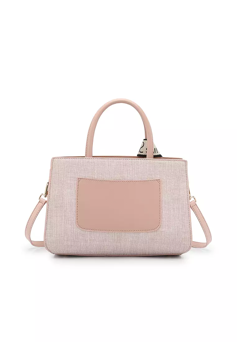 Women's Top Handle Bag / Sling Bag / Crossbody Bag - Pink