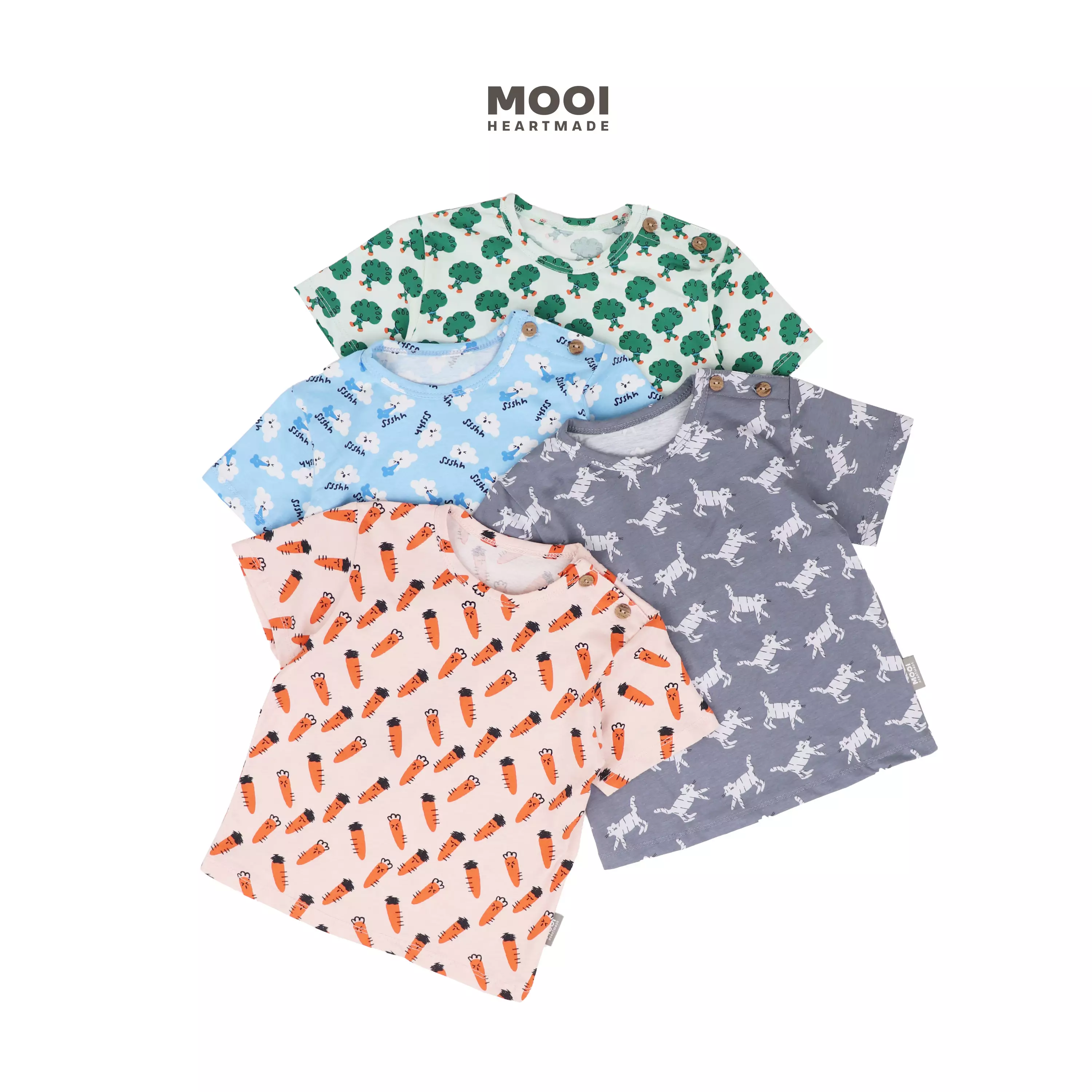 Mooi Kaos Anak Laki-Laki Riyo Top - Beige