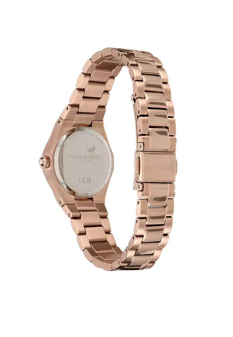Olivia Burton 28mm Mini Hexa Carnation Gold Bracelet Watch - 24000110