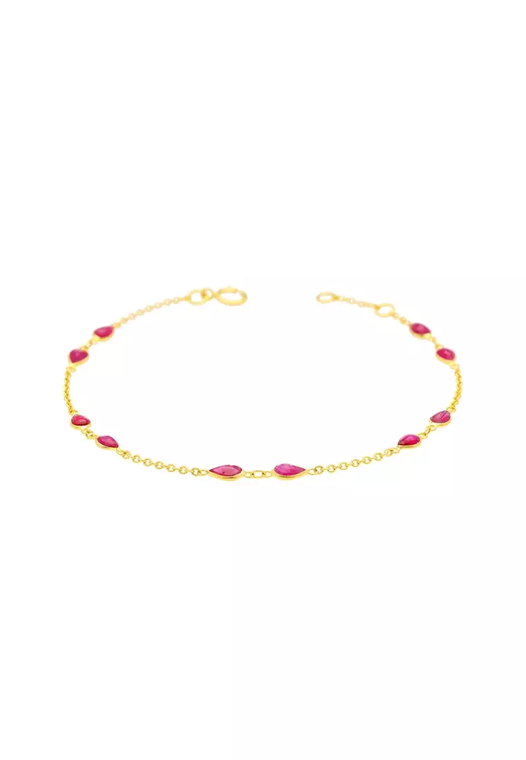 Gold and ruby bracelet discount