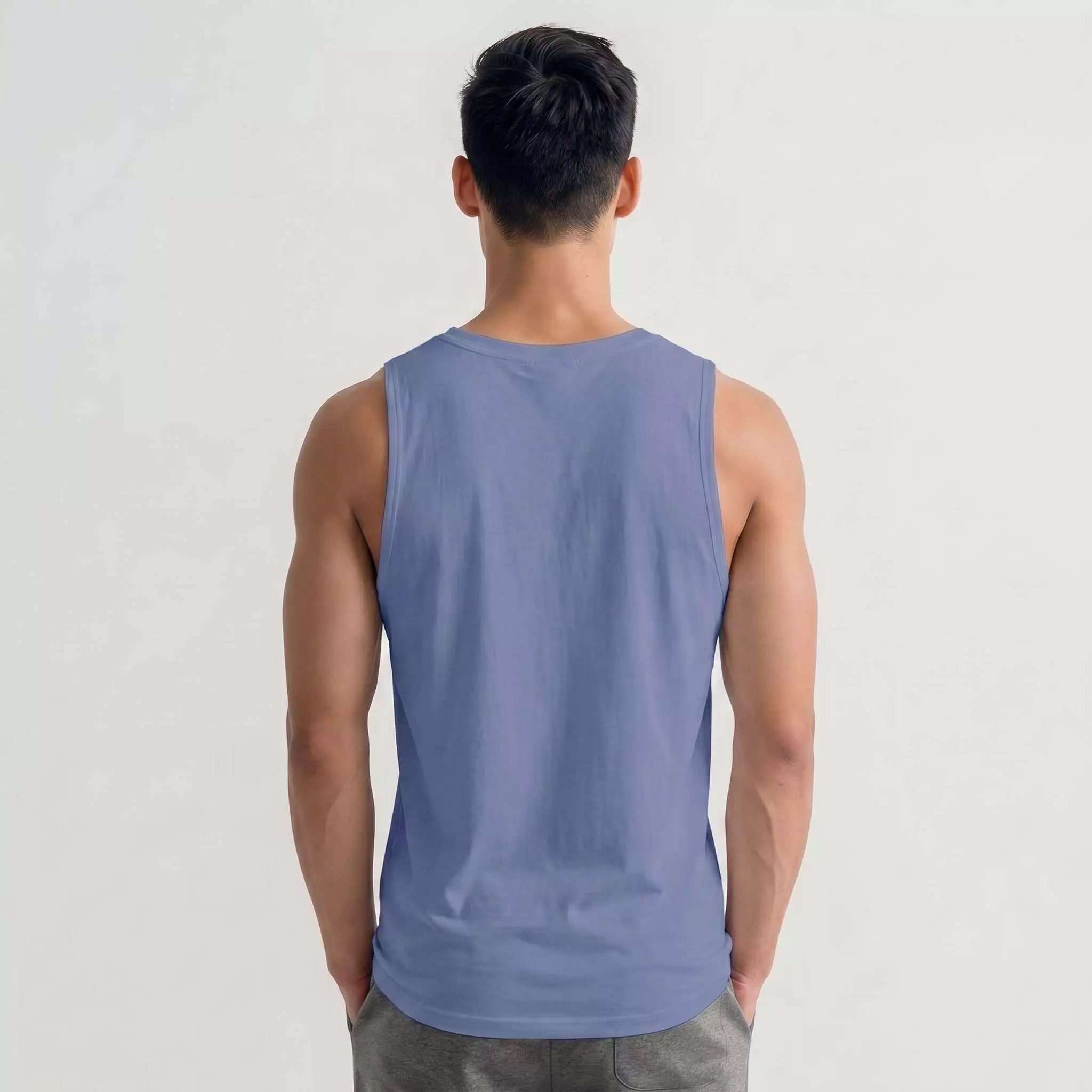 THIRDDAY Kaos Kutung Tank Top Instacool "never give up" country blue MUA54