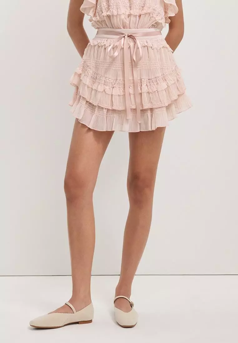 Ruffled Bow Tie Skirt
