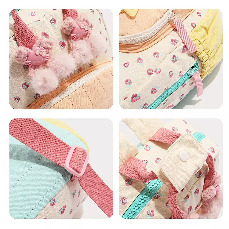 Wakakids Tas Ransel Anak Mini Backpack Sekolah Travelling Korean Style Motif Strawberry Cream Venrz
