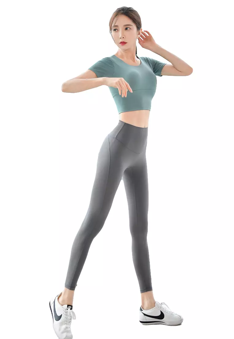 (2PCS) Quick Dry Running Fitness Yoga Dance Set (Bra Tops+Bottoms)