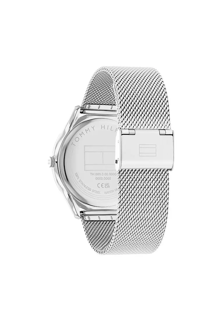 tommy hilfiger men's silver watch