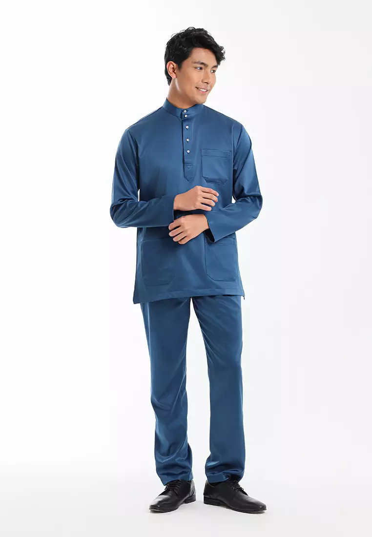 Alain Delon Baju Melayu Cekak Musang Dewasa - 19026005-39PoseidonNavy