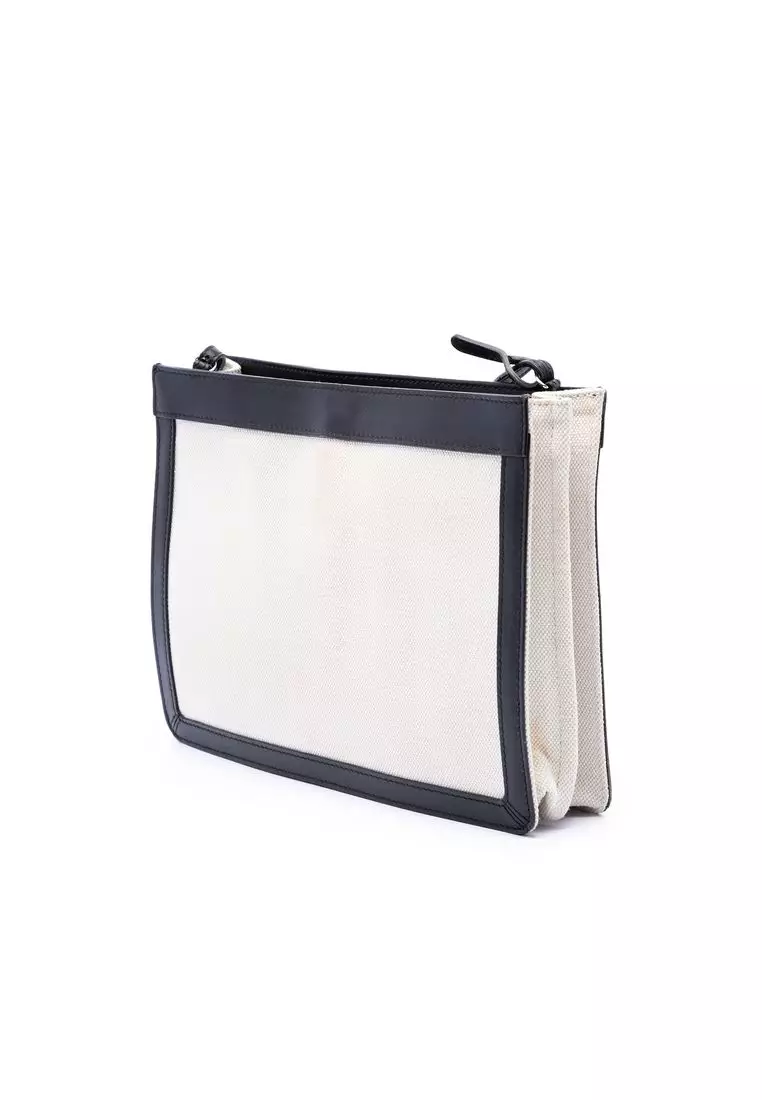 Pre-Loved Balenciaga Canvas Navy Pochette M Crossbody