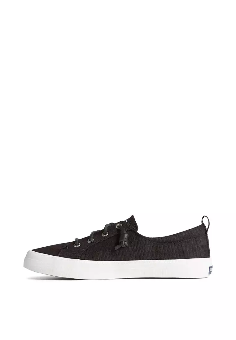 Women's Crest Vibe Linen Sneakers - Black (13934104)