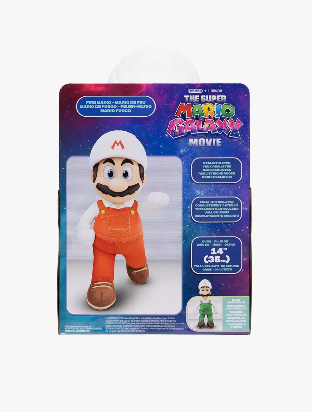 The Super Mario Galaxy Movie – 15" Posable Plush – Fire Mario - SM8432364