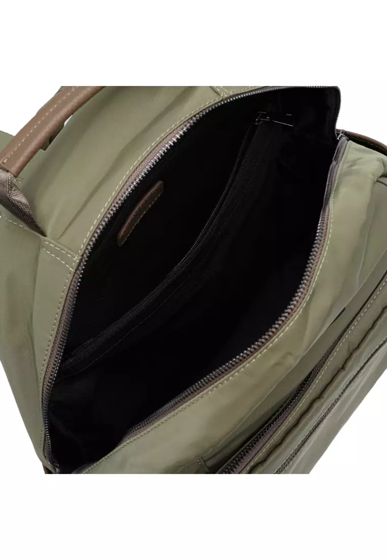 Santa Barbara Polo & Racquet Club Ladies Nylon Trim Leather Backpack 091815-108