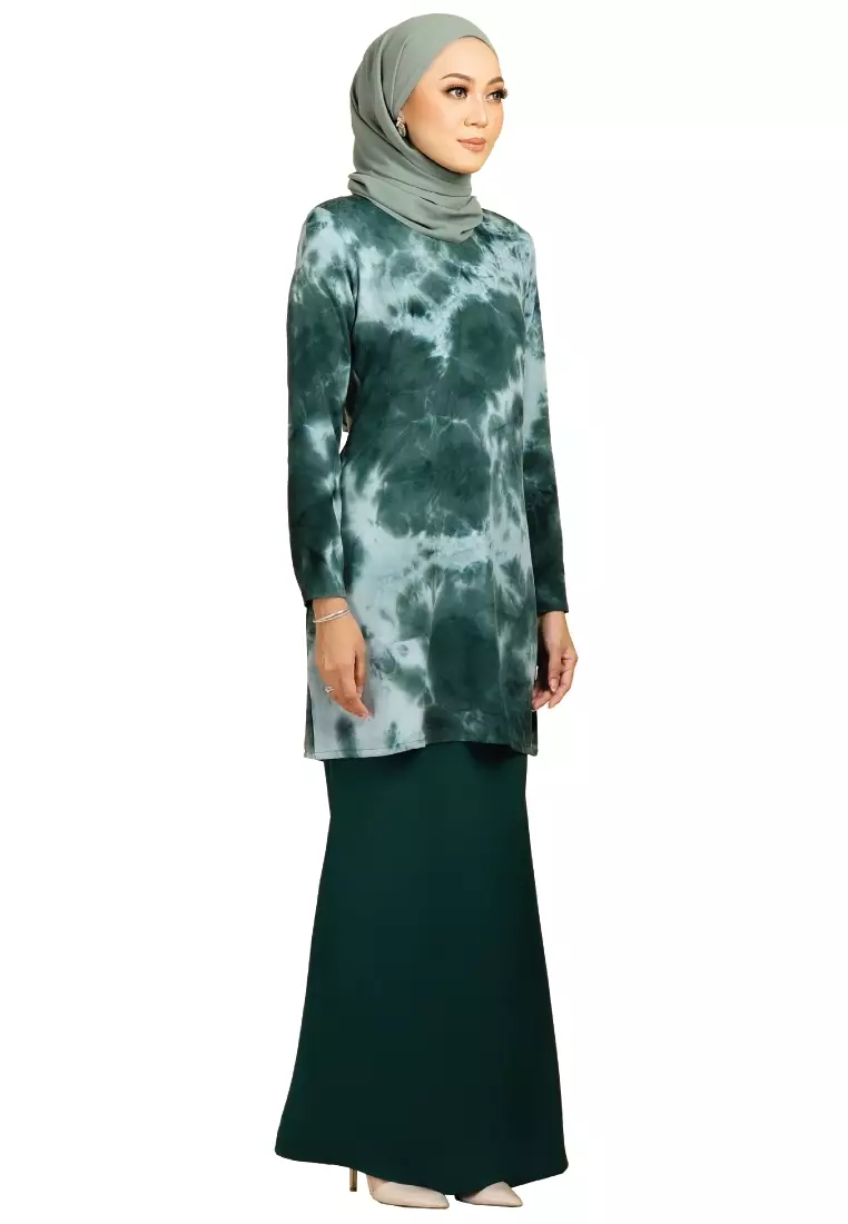 Anggun Kurung Mariam Emerald Green