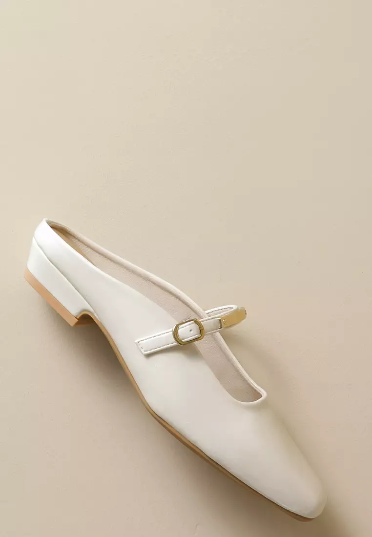 3CM Metal Buckle Strap Mules WW6579-1