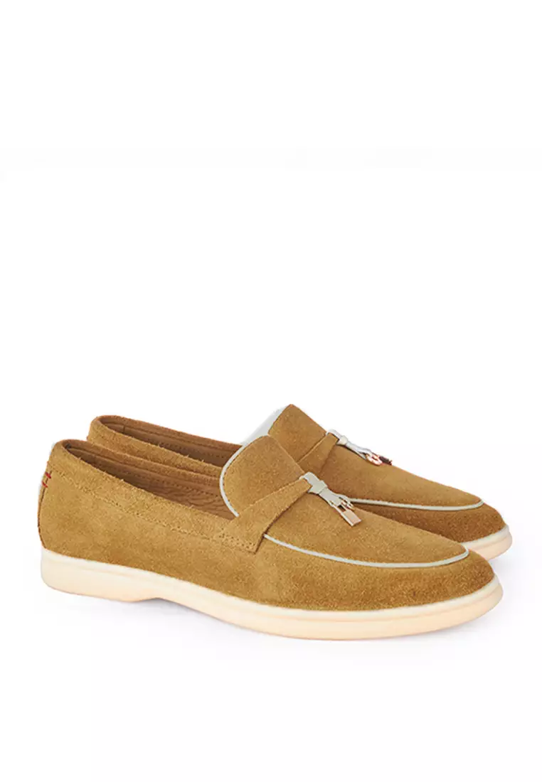 Sepatu Wanita Casual Loafer Moccasin Gino Mariani Emery 1 Tan