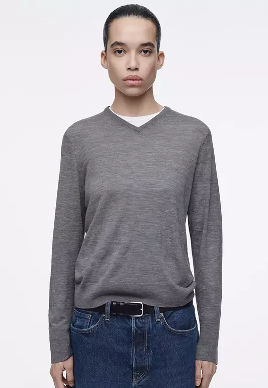 Merino Wool V-Neck Jumper