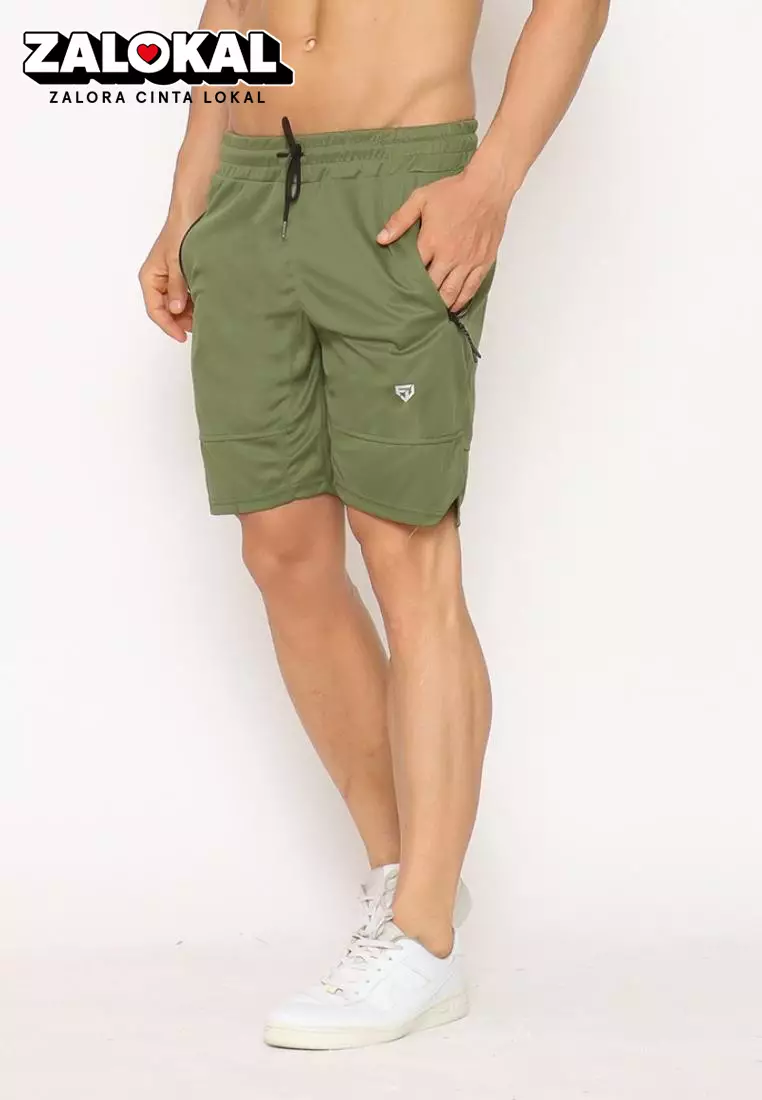 FITWEAR - ETHAN 1 BACK POCKET SHORT PANTS - JUNGLE GREEN