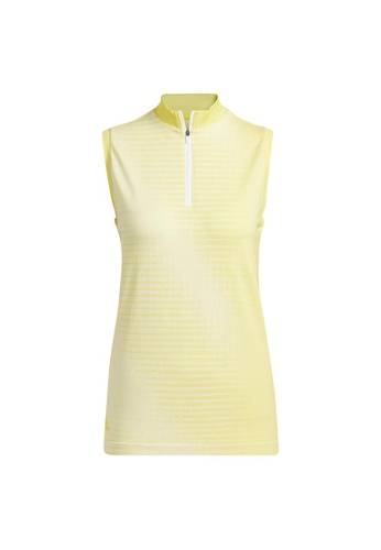 ADIDAS yellow Primeknit Sleeveless Polo Shirt B34E6AA83B0121GS_1
