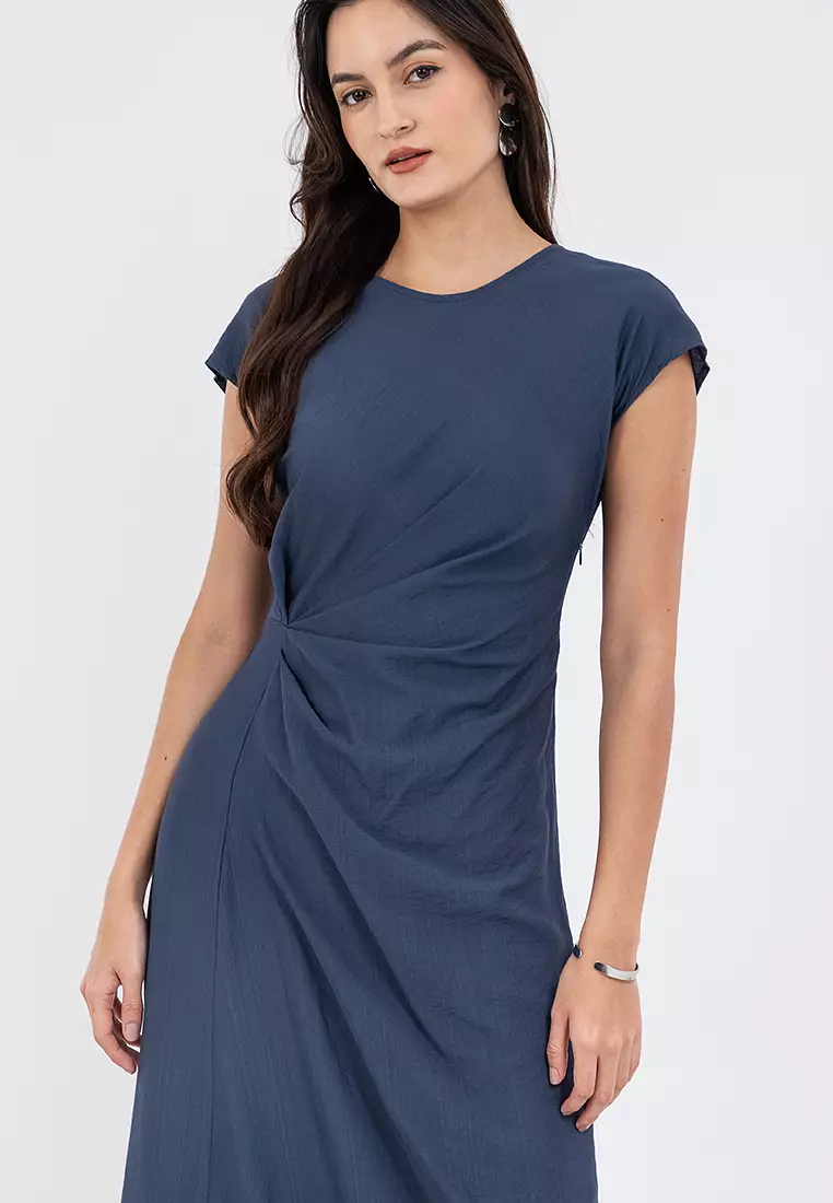 MINERVA Side Drape Dress