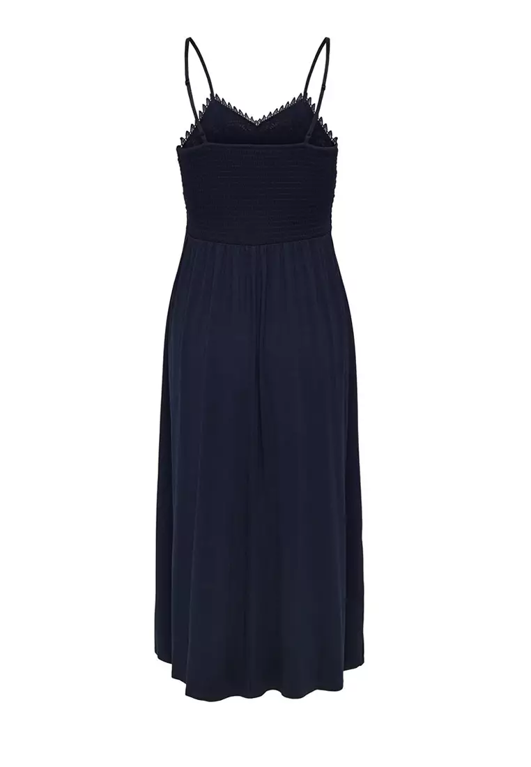 Embroidered Strap Dress