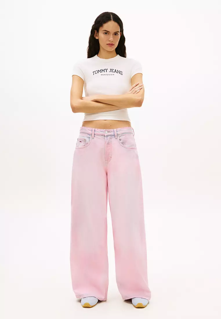 商標修身圓領T恤 - Tommy Jeans