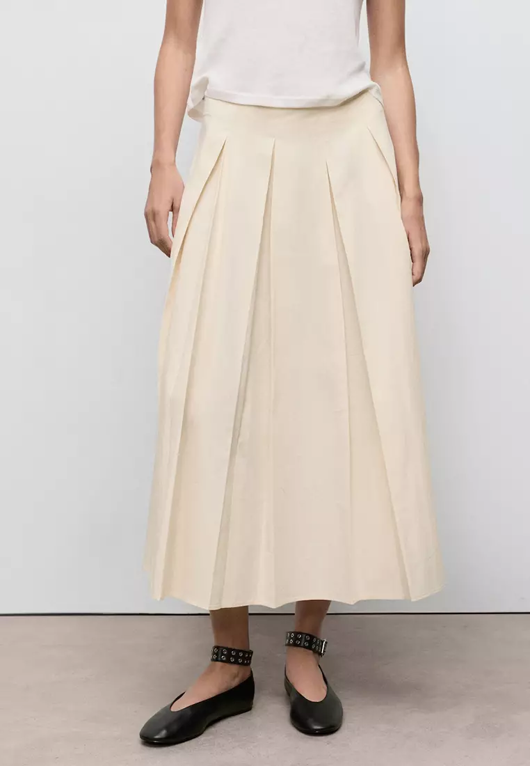 Buy Mango Pleated Midi-Skirt 2025 Online ZALORA