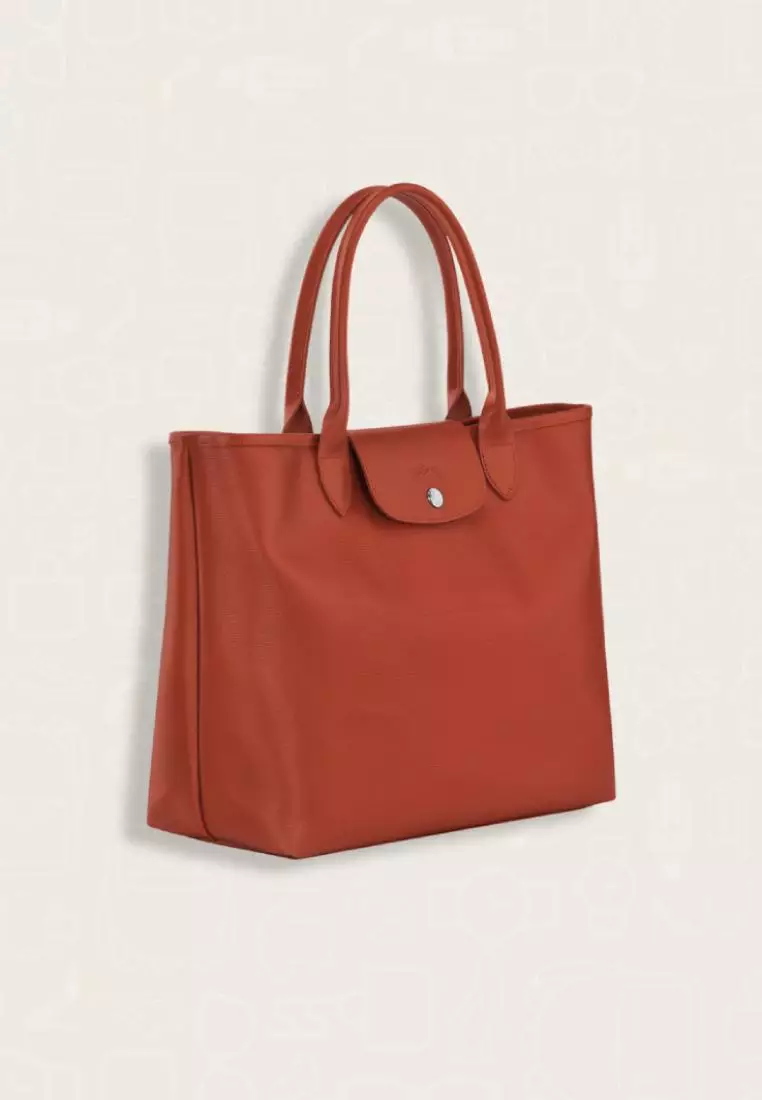 Longchamp Le Pliage City Tote Bag L Terracotta