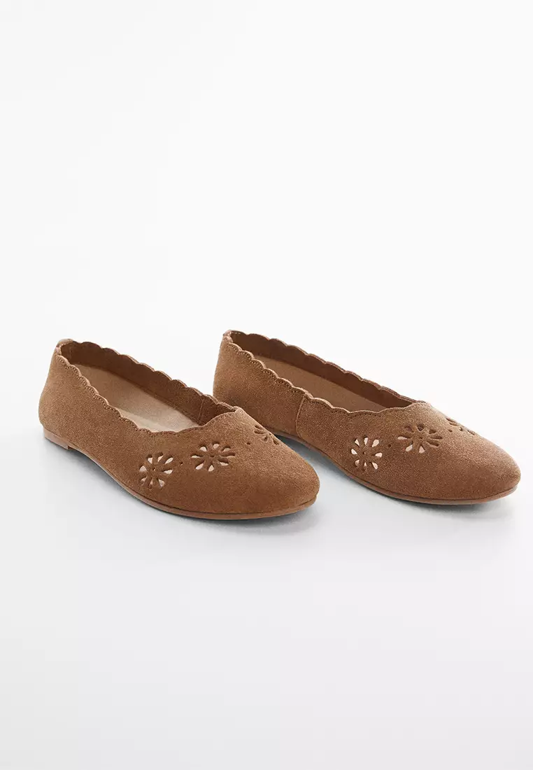 Buy MANGO KIDS Leather Ballerina Flats 2024 Online ZALORA Singapore
