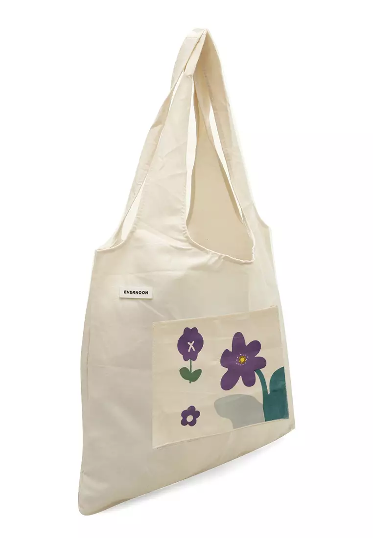 Jesika ToteBag Motif Grafik Made of High Quality Material - Bunga Ungu