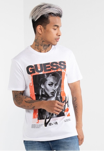Guess white All Nite Short Sleeve Tee D85B8AAC82897EGS_1