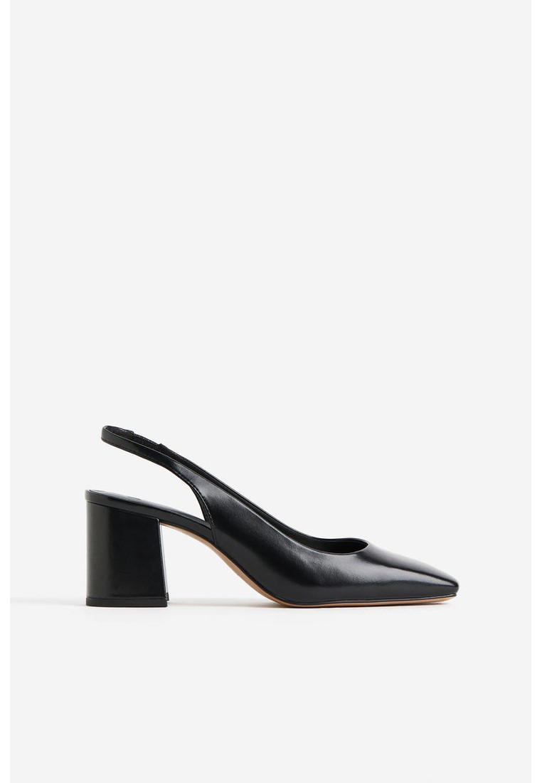 Block-heeled slingbacks