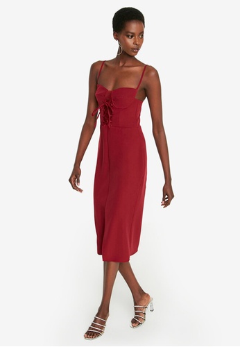 Trendyol Burgundy Dress 2023 | Buy Trendyol Online | ZALORA Hong Kong