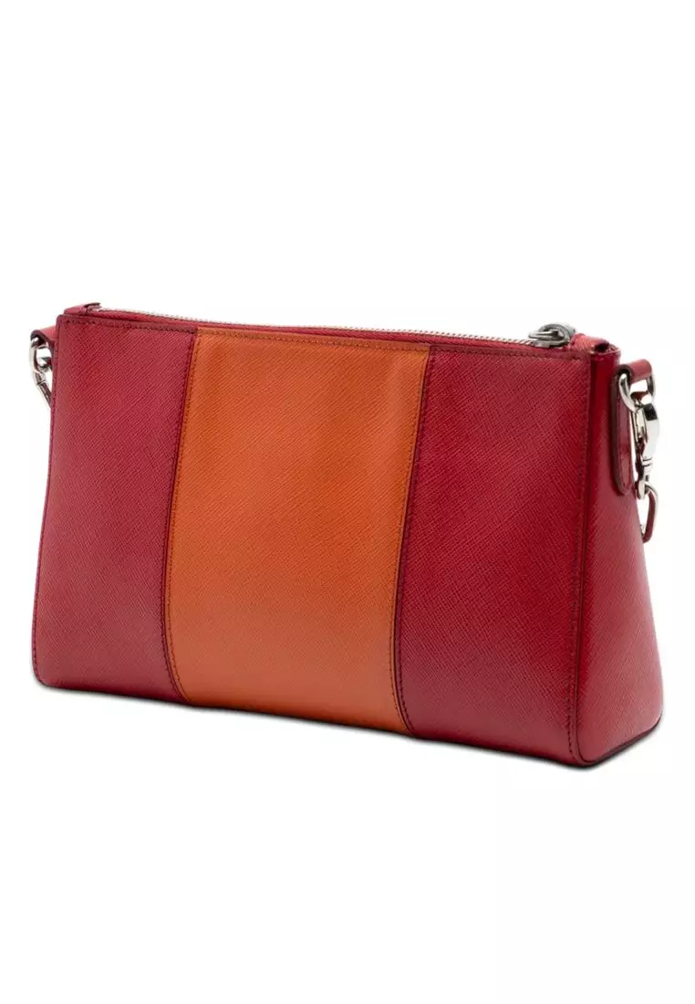 Pre-Loved Prada Bicolor Saffiano Lux Crossbody