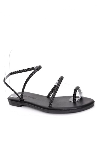 Twenty Eight Shoes black Sexy Braid Strap Flat Sandals VS1733 BF0D3SHF8824AFGS_1