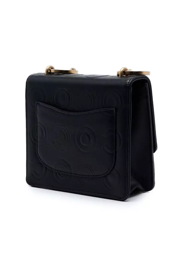 Pre-Loved Chanel Mini Square Calfskin Coco Embossed Flap
