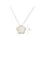 Glamorousky white 925 Sterling Silver Fashion Elegant Flower White Freshwater Pearl Pendant with Necklace 9780EAC0A10948GS_2