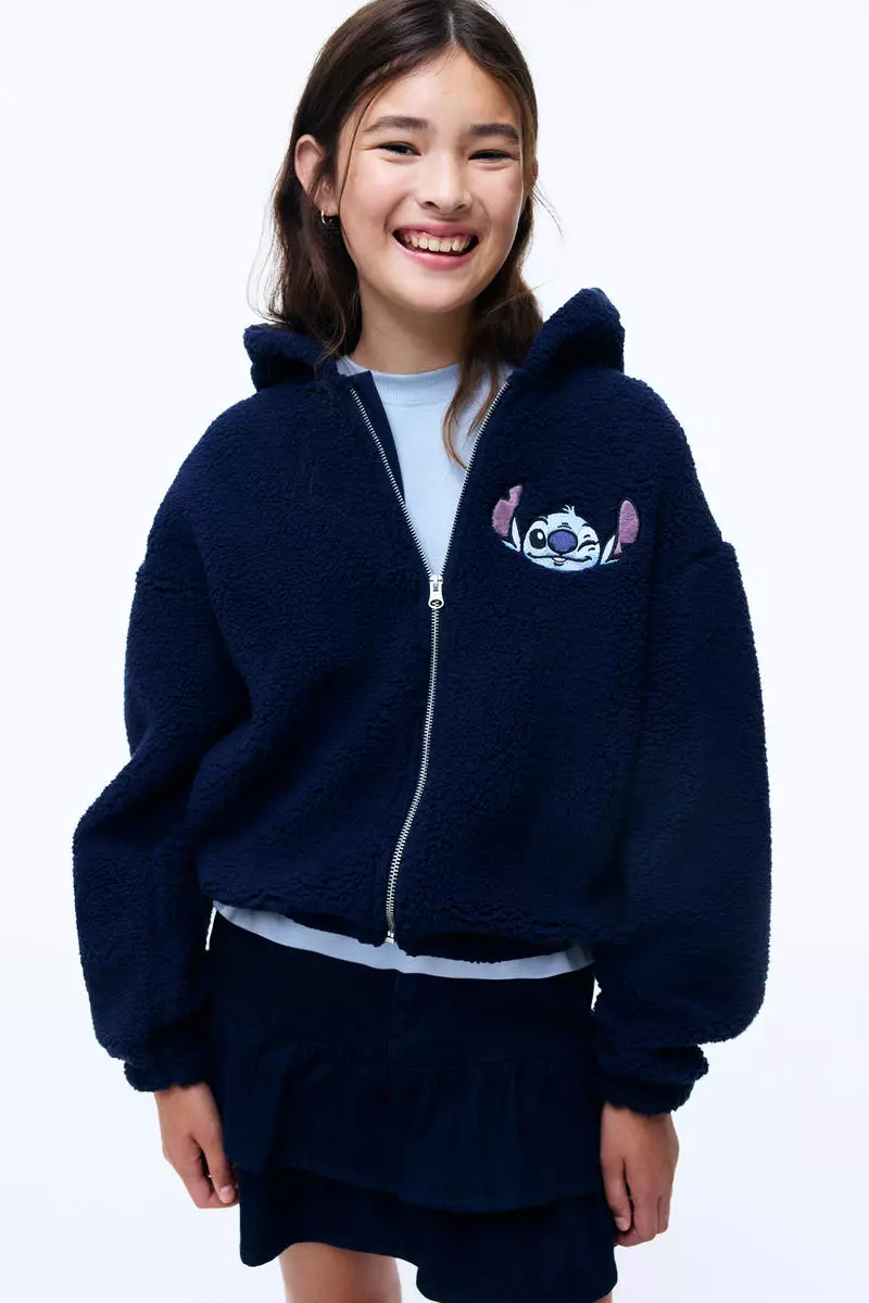 Teddy zip-through hoodie